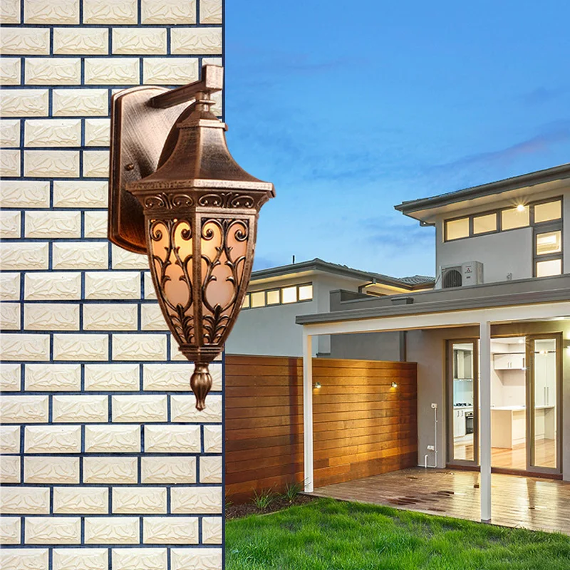 Europeu Impermeável e à Prova de Ferrugem Lâmpada de Parede, Garden Villa, Sala de estar, Varanda, Entrada, Corredor, Cerca