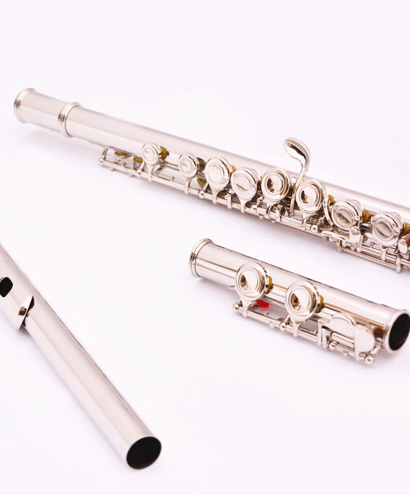 

Hooqu High Quality Professional Silver-Plated Flute OEM Instrument Customizable
