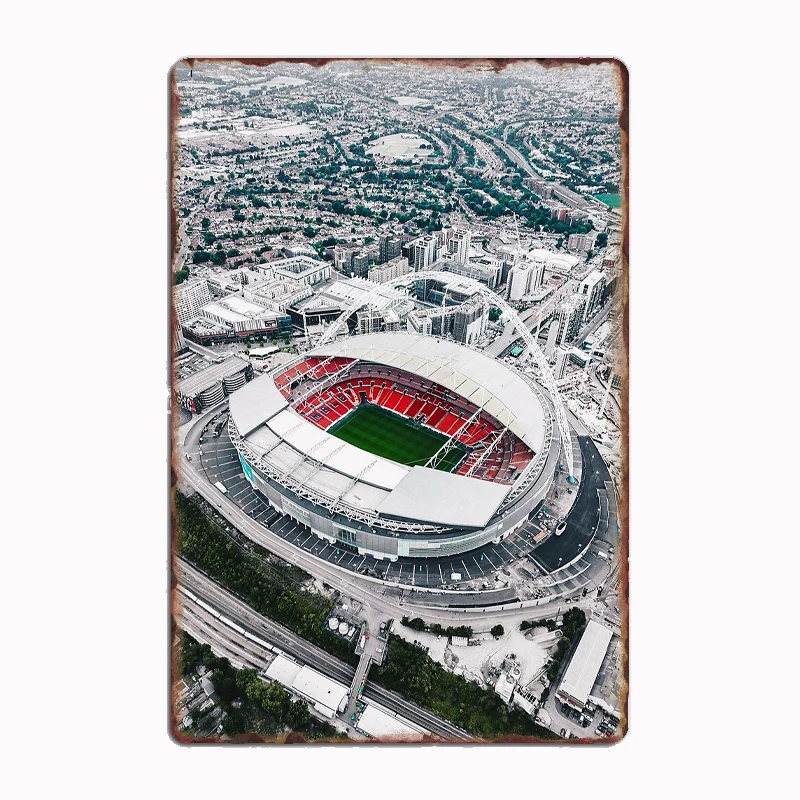 

The Home of Football Poster Metal Poster Sign Club Custom Indoor Wall Tin Sign Room Decor Home Decor