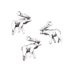 12pcs Charms Moose Deer 18x16mm Antique Making Pendant fit,Vintage Tibetan Silver color,DIY Handmade Jewelry