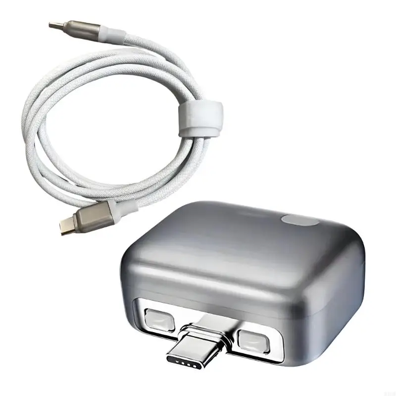 1.5m Long USB C to USB C Cable Set with Automatic Charging Separator Adapter 83CE