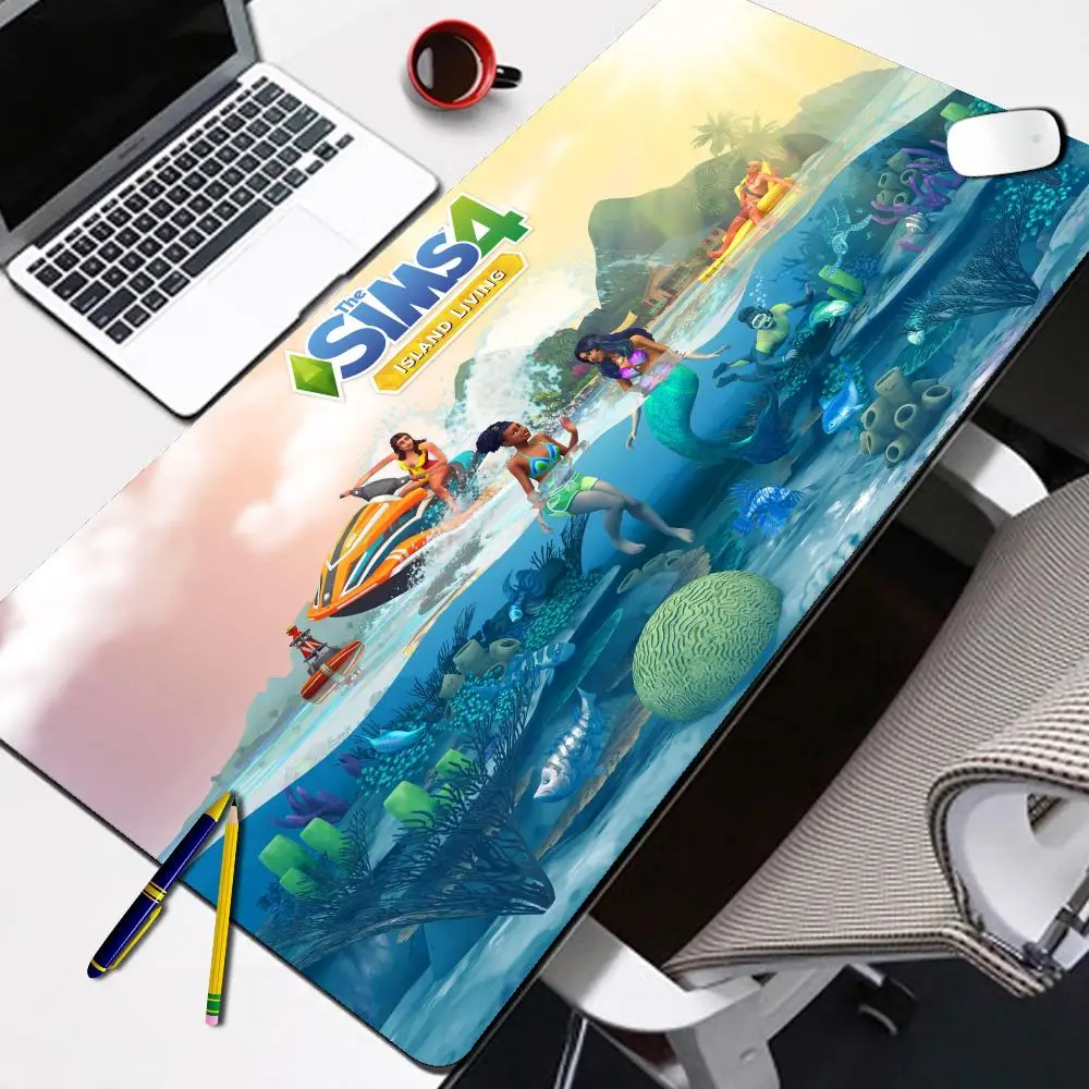 HYBXAXC The S-Sims 4 Mauspad Gamer Mausmatte Anime Mauspad XXL Gamer Zubehör Mauspad PC Komplett Varmilo Teppich 400X800MM