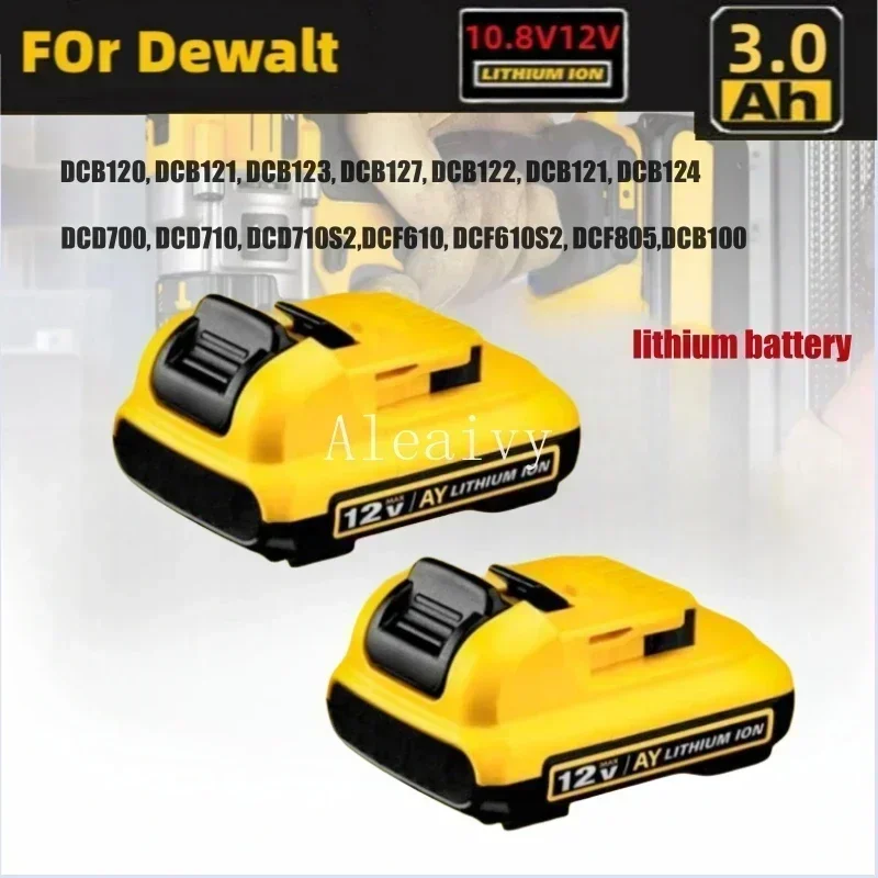 

For DeWalt DCB120 DCB123 DCB122 DCB127 DCB124 Rechargeable Batteries - 3.0Ah 10.8V 12V Max Lithium Ion Replacement Battery