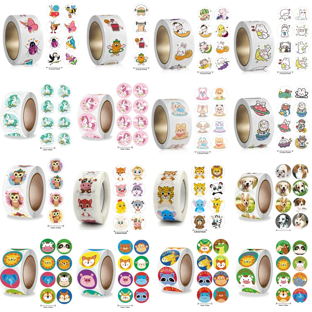 Wholesale NEW Kids' motivational stickers Cute animal reward sticker Friendly campus Office classification self-adhesive labe