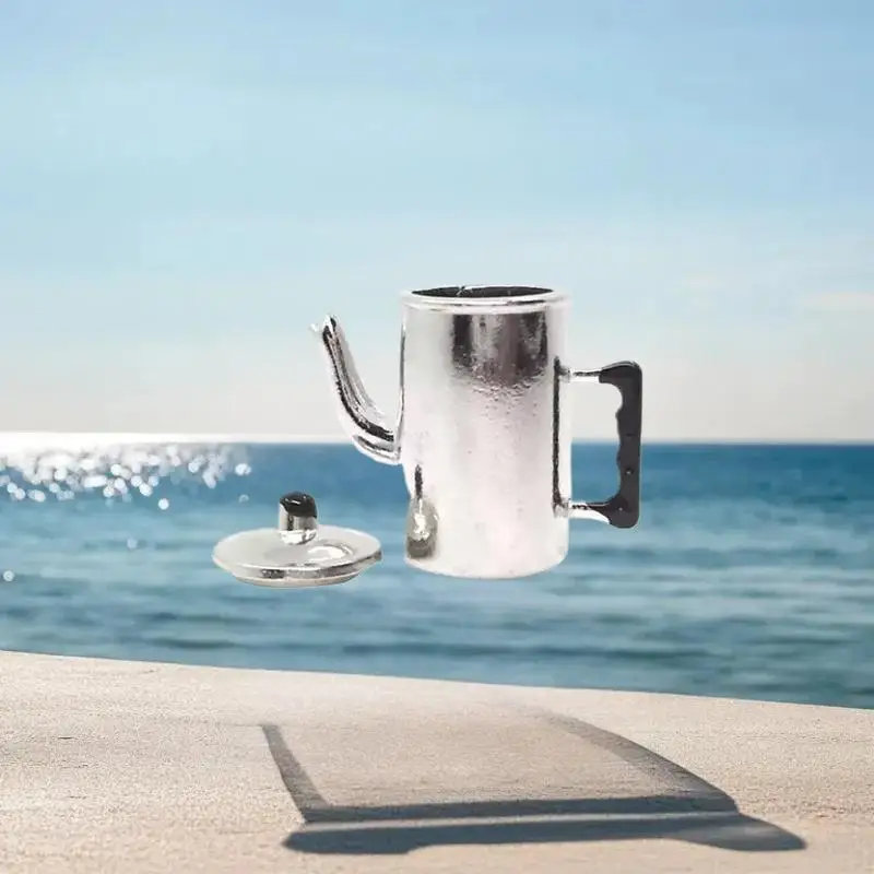 غلاية بيت الدمية الصغيرة 1:12 مع غطاء، ملحقات المطبخ للمنزل المصغر، ألعاب لعب الأدوار للأطفال، هدايا للاستخدام بنفسك #4