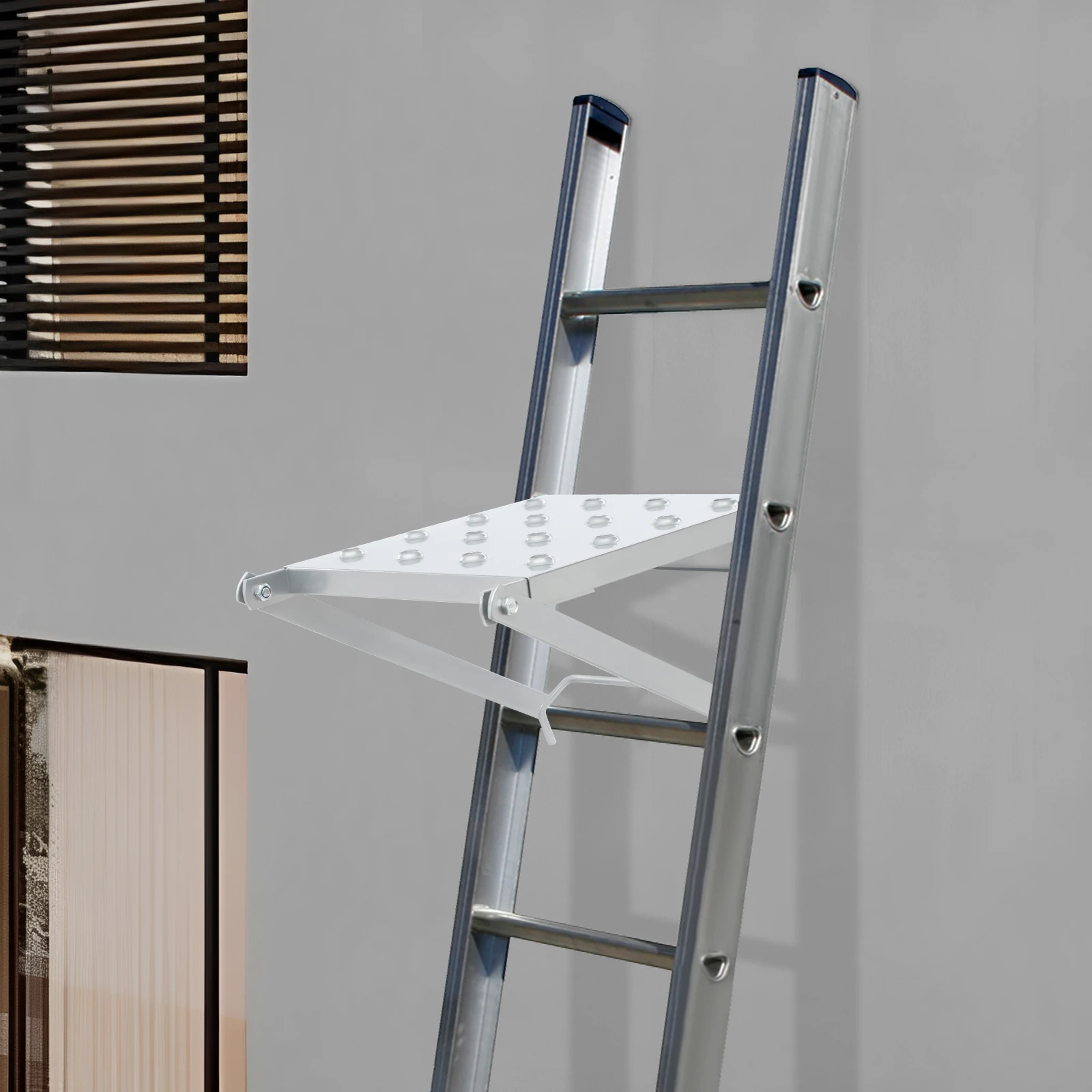 

Складная рабочая платформа для лестницы, грузоподъемность 150 кг, аксессуар для лестницы, подходит для многофункциональных лестниц 26,5*35*43,5 см