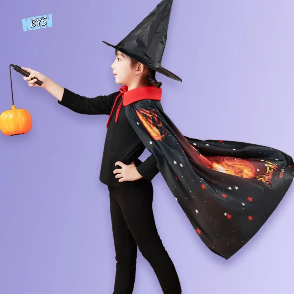 

Funny Hooded Cape Halloween Cloak Fantasy Mystical Wizard Cloak Novelty Magician Cloak Children
