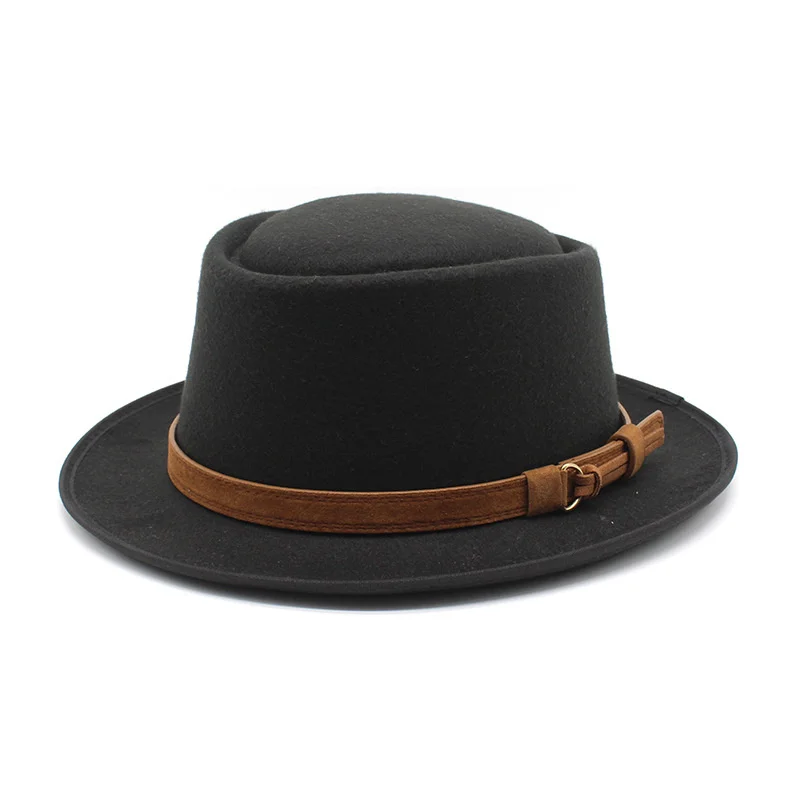 

Winter Autumn Imitation Woolen Women Men Ladies Fedoras Top Jazz European American Round Caps Bowler Hats Feminino Gorra