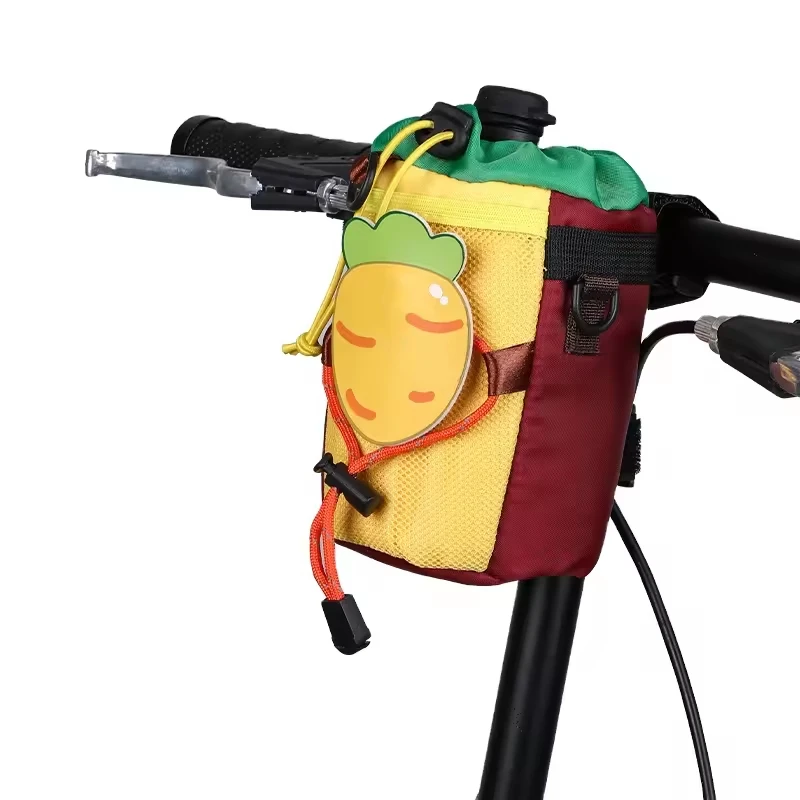 

2pcs Bike Bag Cute Carrot Front Bike Water Bottle Bag Handlebar Bag Water Bottle Holder Drawstring Drink Cup Holder