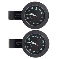 2 Pcs Waterproof Motorbike Handlebar Mount Clock Motorcycle Handlebar Clock Bike Universal Side Mirror Accessory