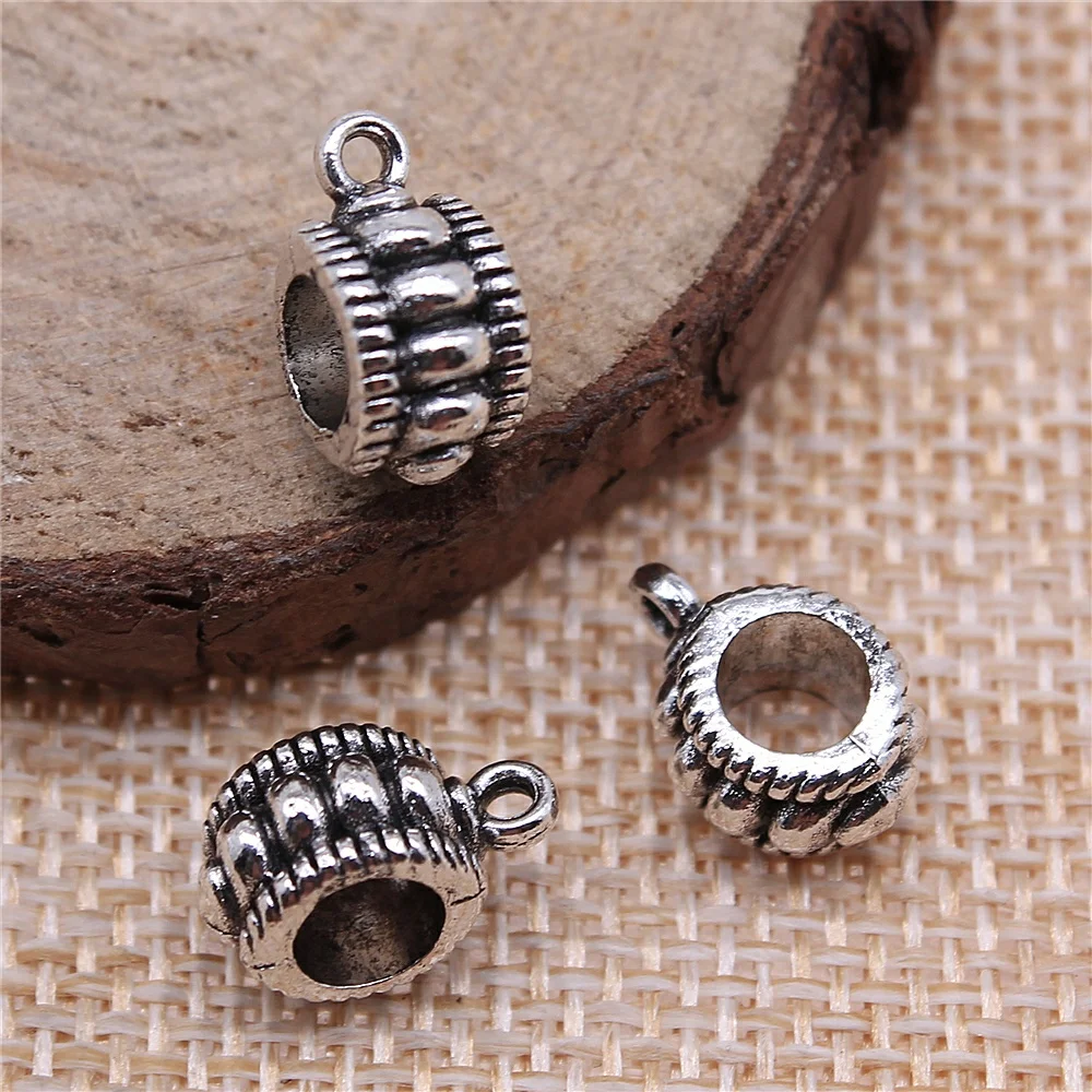 WYSIWYG 5pcs 12x9x6mm Beads Bails For Jewelry Making DIY Necklace Bracelet Beads Bails Charms Charm Beads Bails
