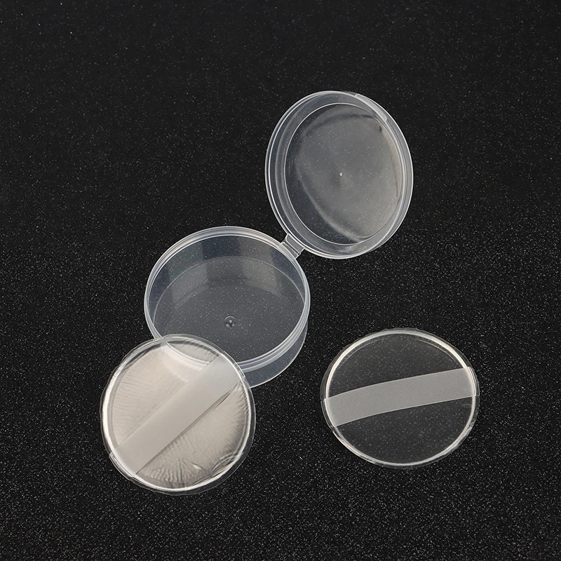 5.5 ซม.โปร่งใสซิลิโคนเจลแป้งพัฟสําหรับเครื่องสําอางค์ Foundation BB ครีมไม่มีแป้งเครื่องสําอางค์พัฟแต่งหน้าเครื่องมือ