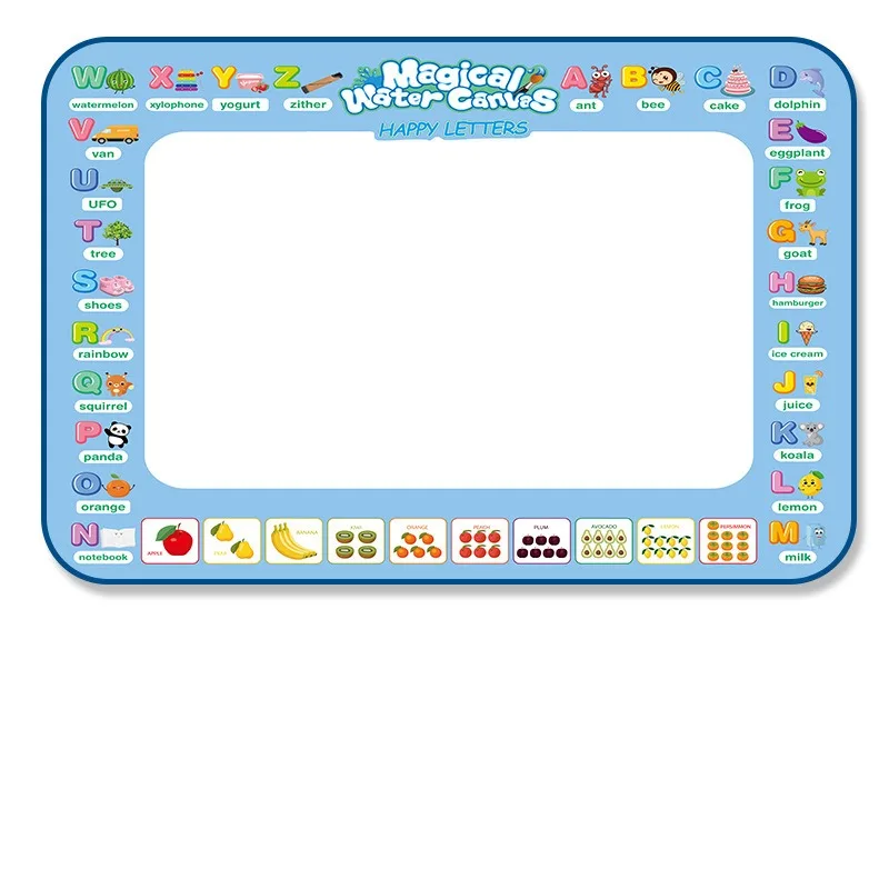 100x80CM Magic Water Drawing Mat Coloring Doodle With Reusable Magic Pens Montessori Painting Board Educational Toys Kids Gifts