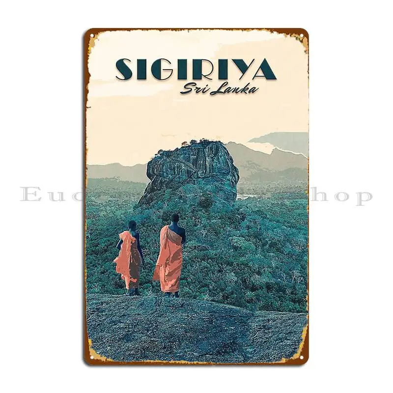 Sigiriya Travel Poster Sri Lanka Lion Rock Metal Plaque Poster Create Create Wall Cave Printed Designing Tin Sign Poster