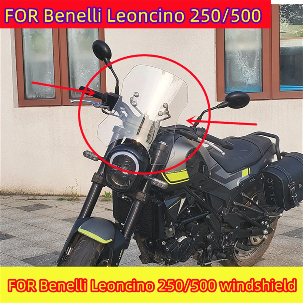 

Front windshield For Benelli Leoncino 800 panel windshield front windshield glass retro modification accessories