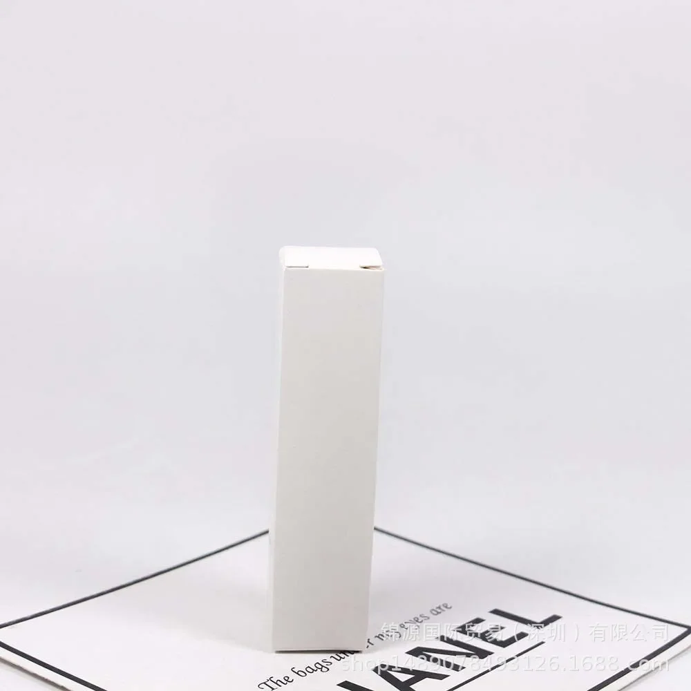 100 Uds tubo de labios caja de papel blanco Mini Perfume lápiz labial cajas de embalaje negras 2x2x10cm