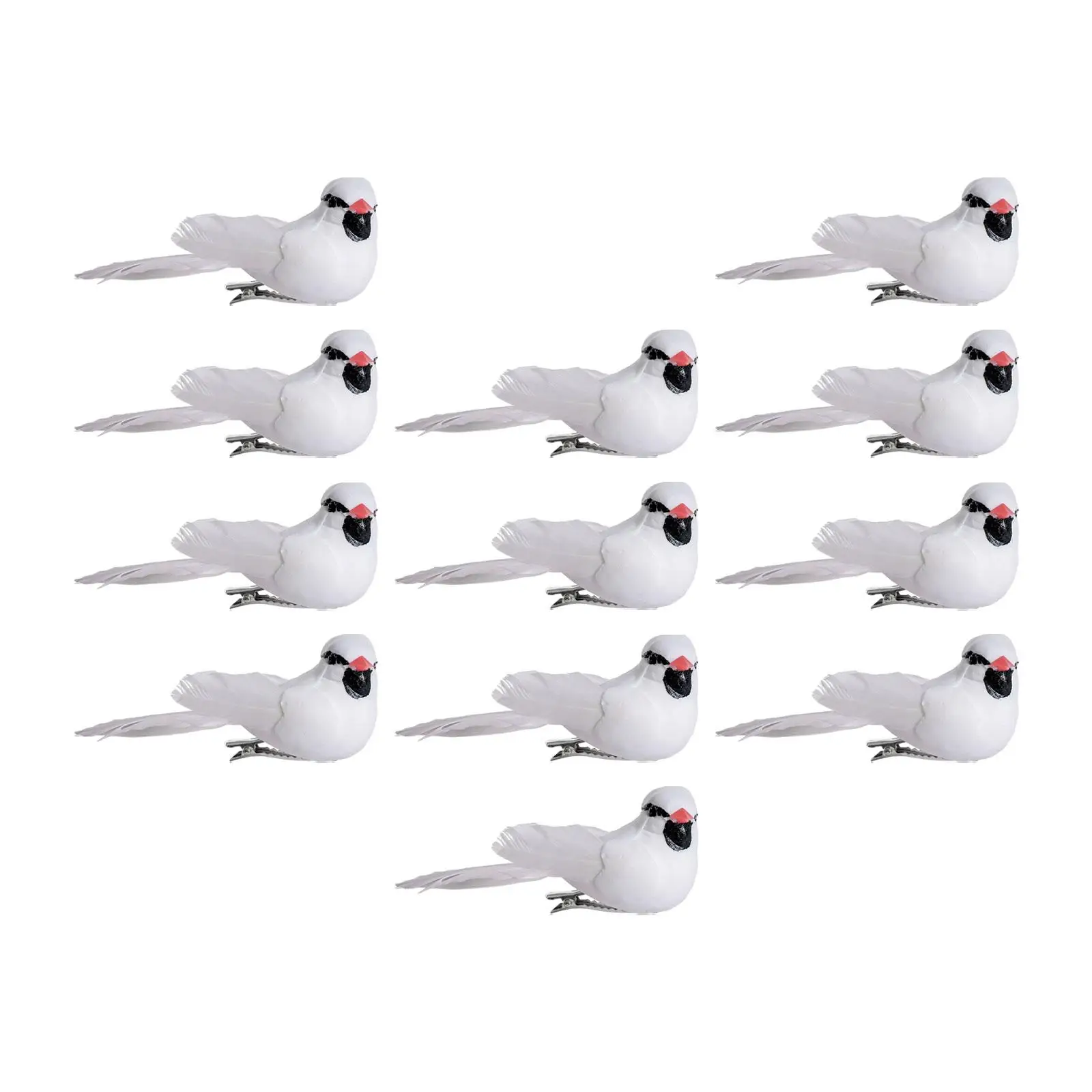 

12Pcs Simulation Birds Animal Doll Garden Ornaments Artificial Bird Model for