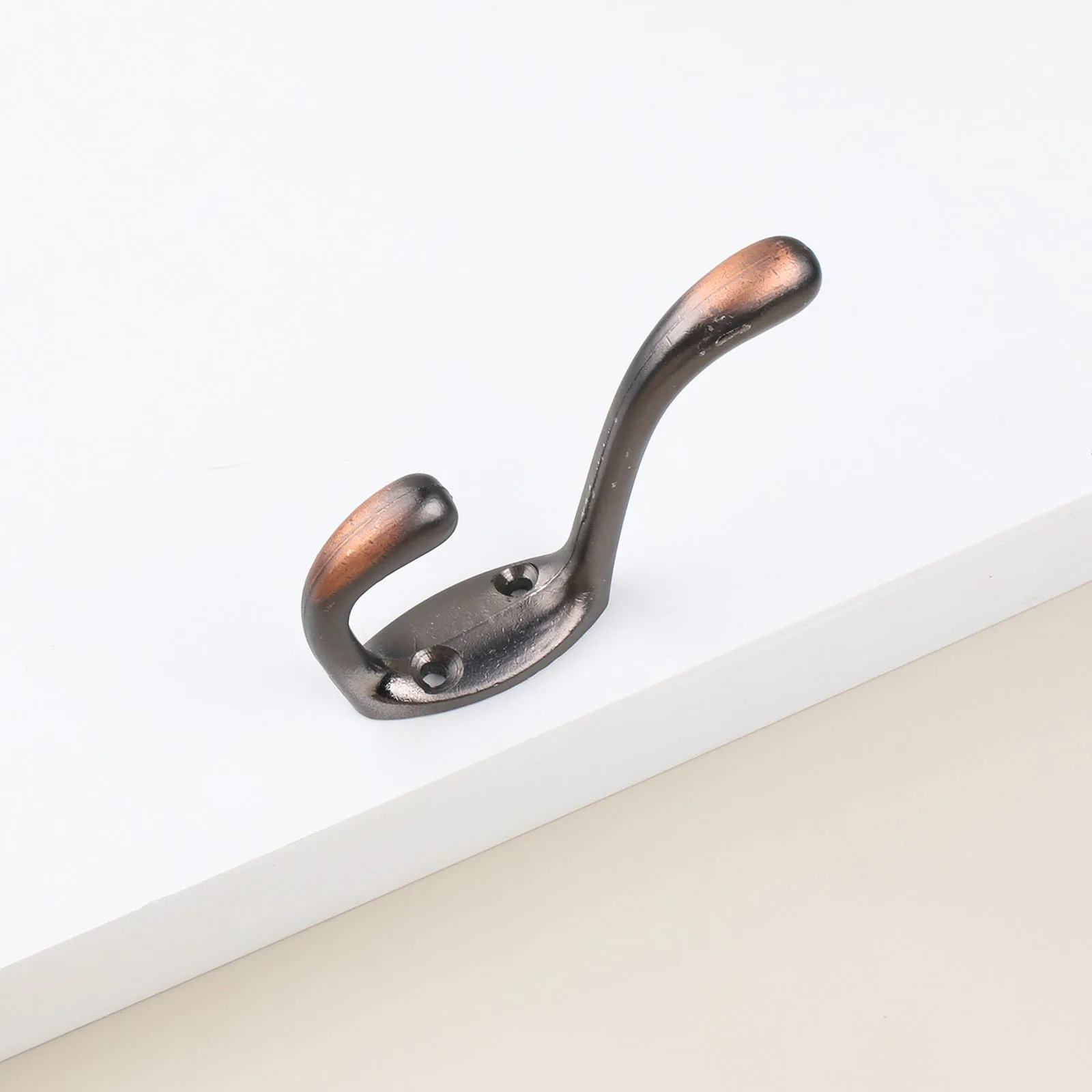 

European Style Brushed Red Antique Copper Clothes Hook, Hat Hook, Shoe Cabinet, Bathroom Double Hook, Wall Hanging, Zinc Alloy