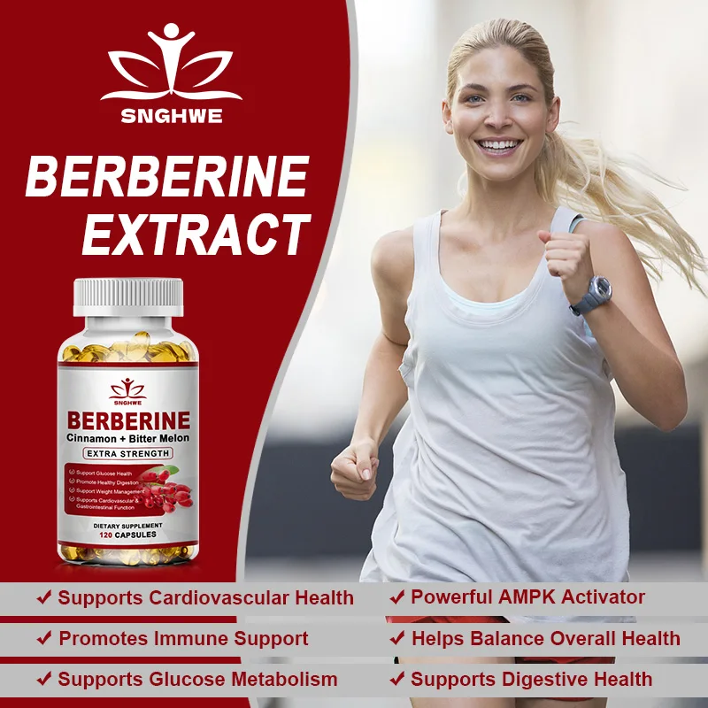 Berberine with Ceylon Cinnamon Capsule Antioxidant Immune System, Cardiovascular & Gastrointestinal Function Healthy Food