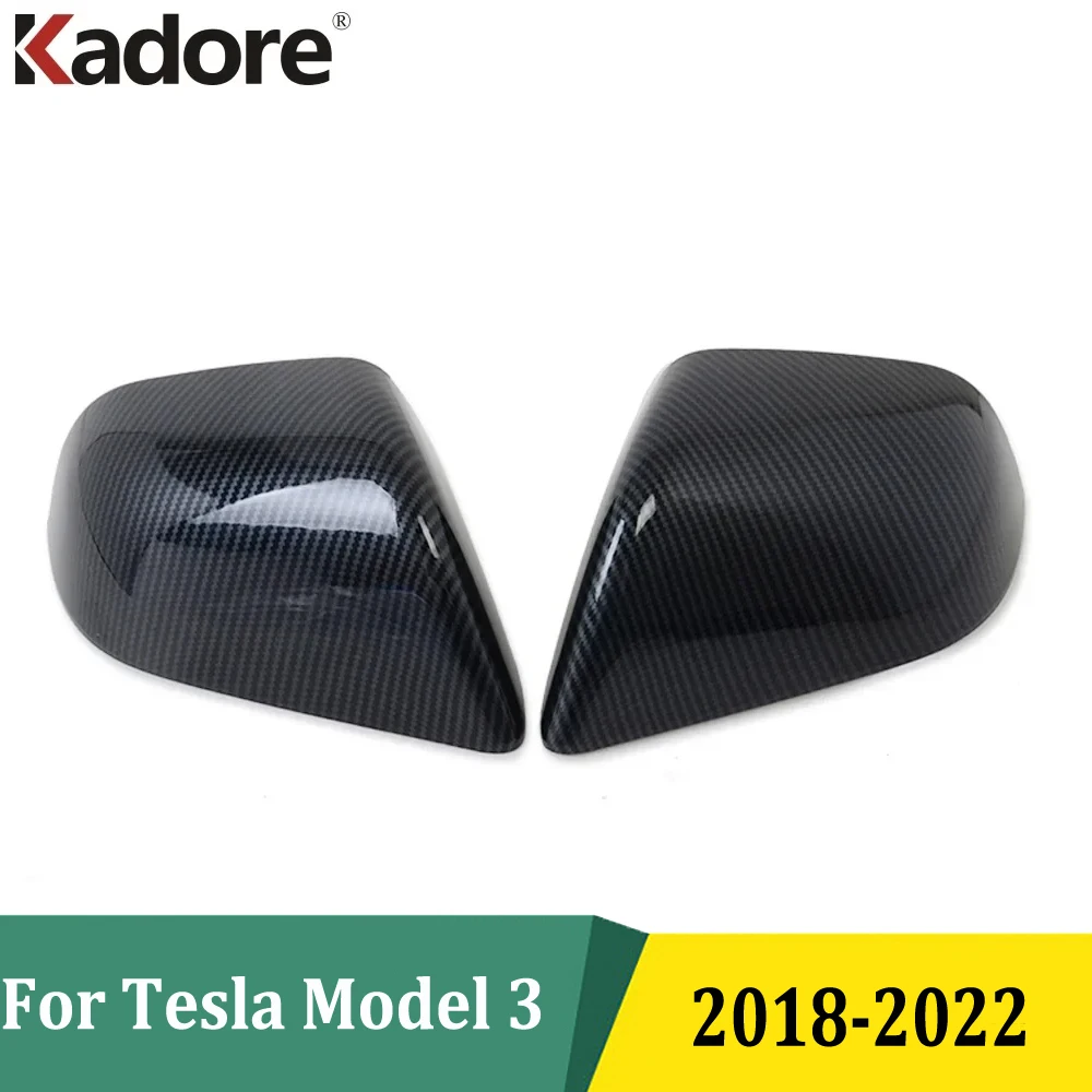 

For Tesla Model 3 2018 2019 2020 2021 2022 Side Door Rearview Mirror Cap Cover Mirrors Trim Exterior Accessories Chrome