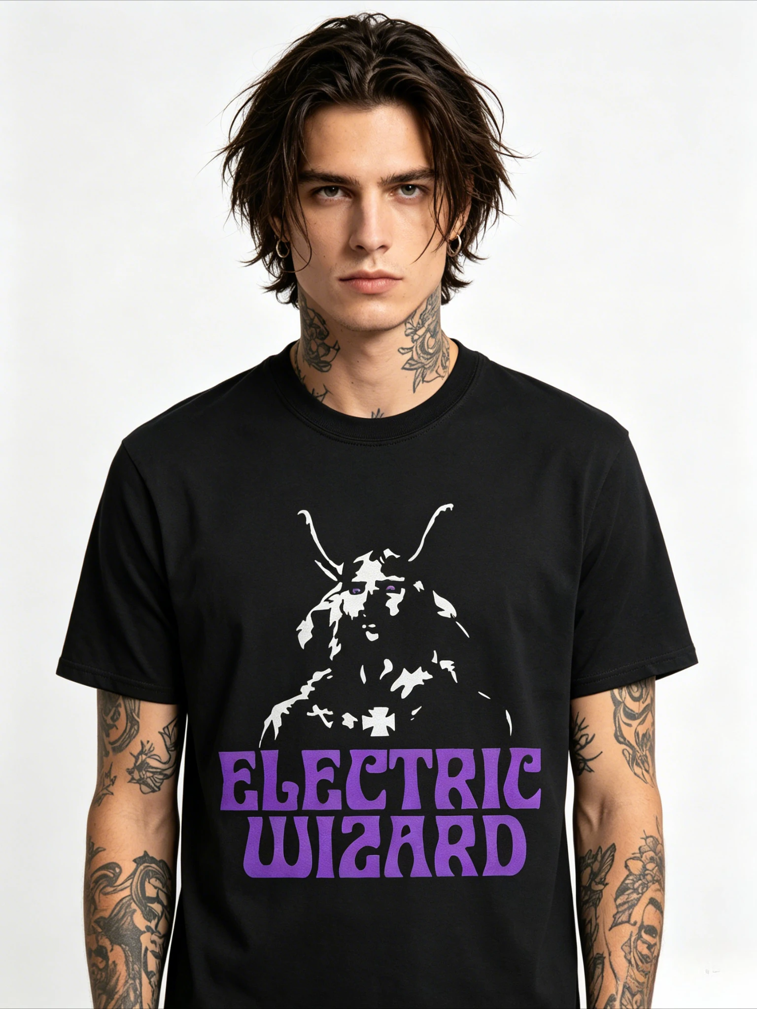 2026      Y2K T-shirt Men Women Breathable Cotton Short Sleeve Crew Neck Occult Wizard Graphic Print Streetwear Tops