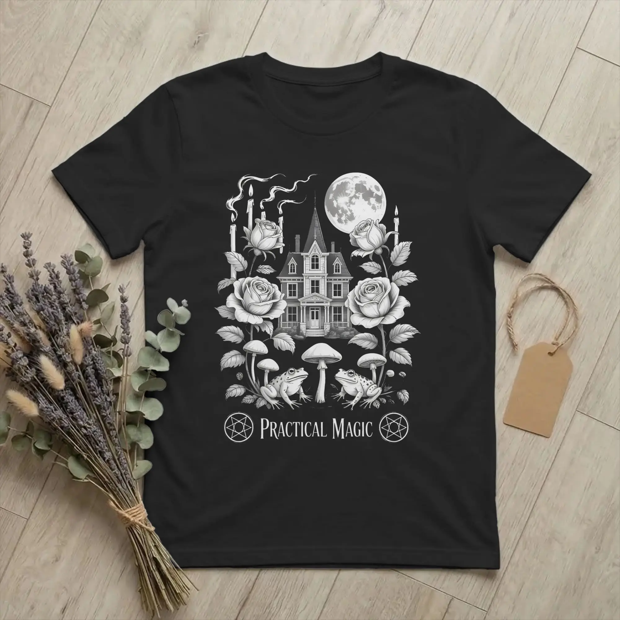 Men Practical Magic Witchy Halloween Salt Rosemary Lavender Love T Shirt  Cotton Clothes Vintage Tee Shirt 4XL 5XL T-Shirts