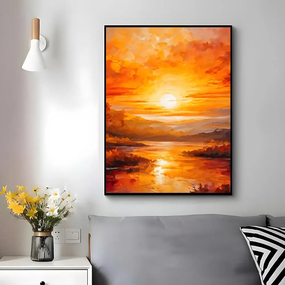 Relaxing scenery Sunset Poster Wall Ornament Home Decor Young Decor Fans