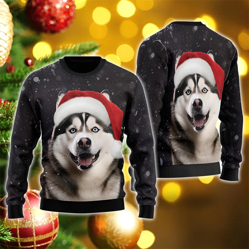 

Cute Pet Dog 3D Printed Sweater For Women Clothes Funny Dog Schnauzer Poodle Sweatshirts Husky Corgi Labrador Polyester Pullover