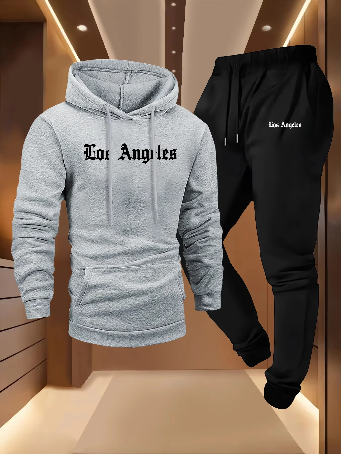 2026 Winter Luxury Oversized Pullover Hoodie Sets Fleece Men Women Hooded Tracksuit Sweatshirt Sweatpants 2 Piece Set view 4