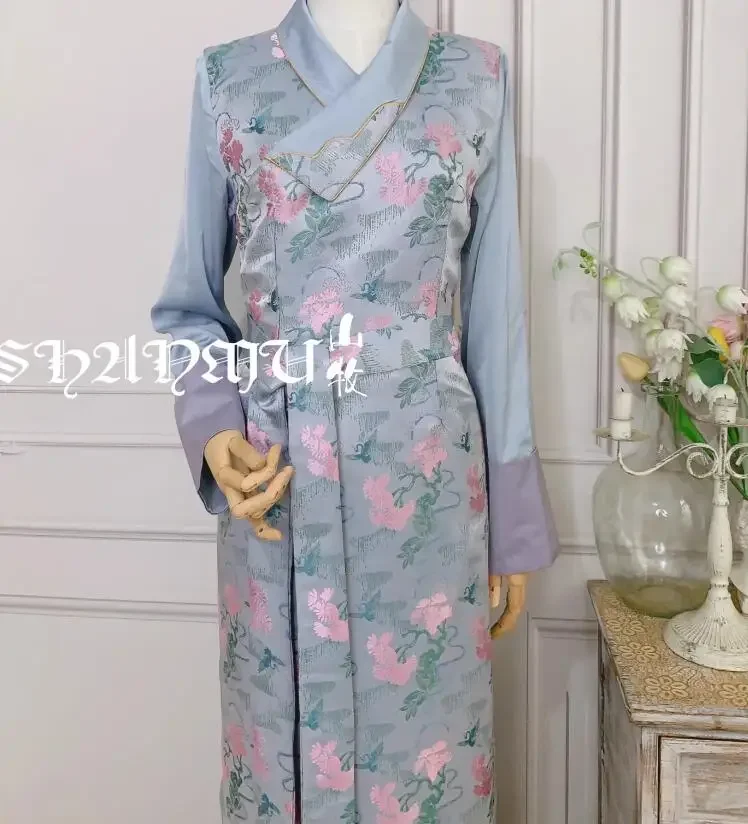 

Spring Bola Dress Women's Floral Xizang Dress Travel Tibetan Elegant Tibetan Clothes