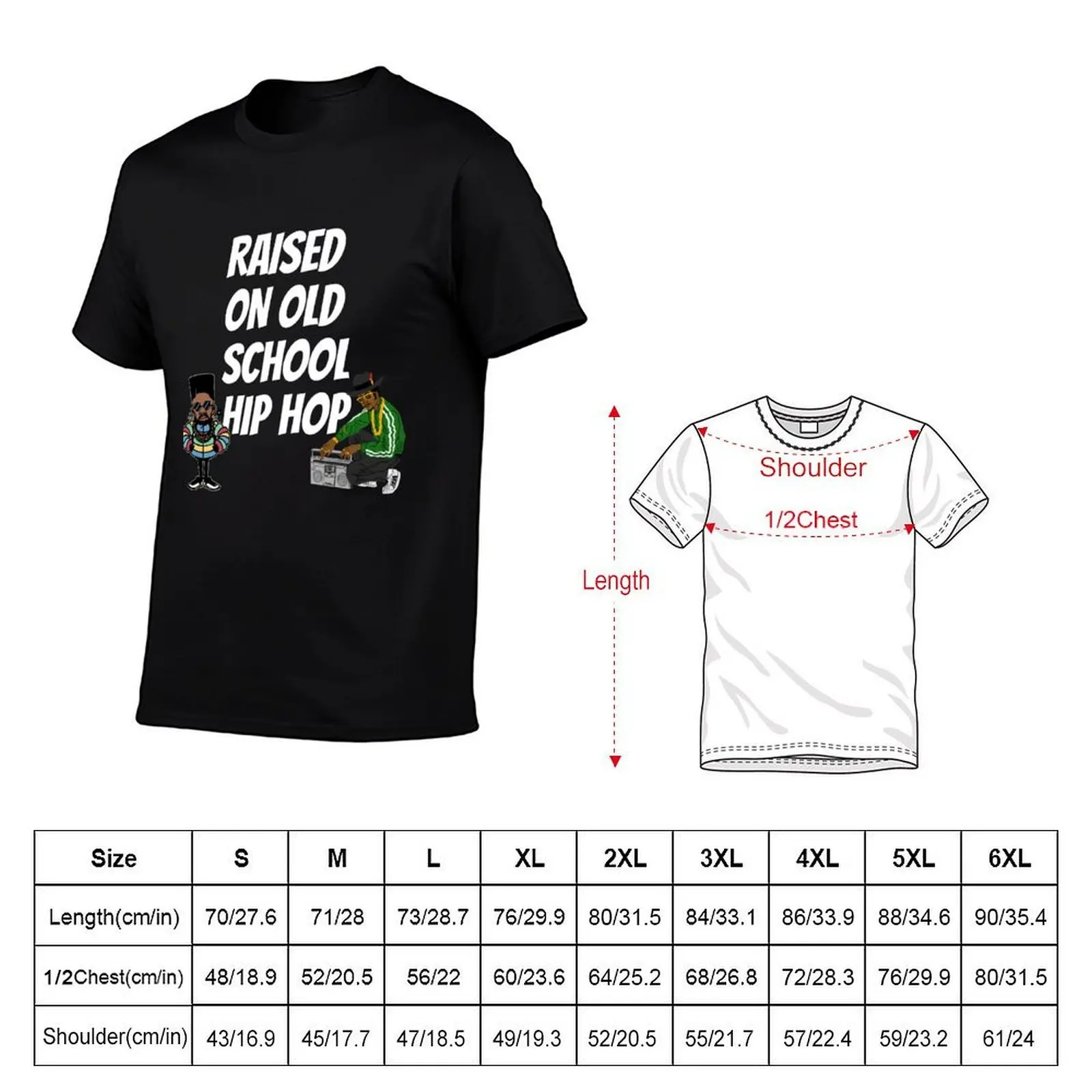 Raised On Old School Hip Hop T-Shirt plain oversize t-shirts man heavy weight t shirts for men