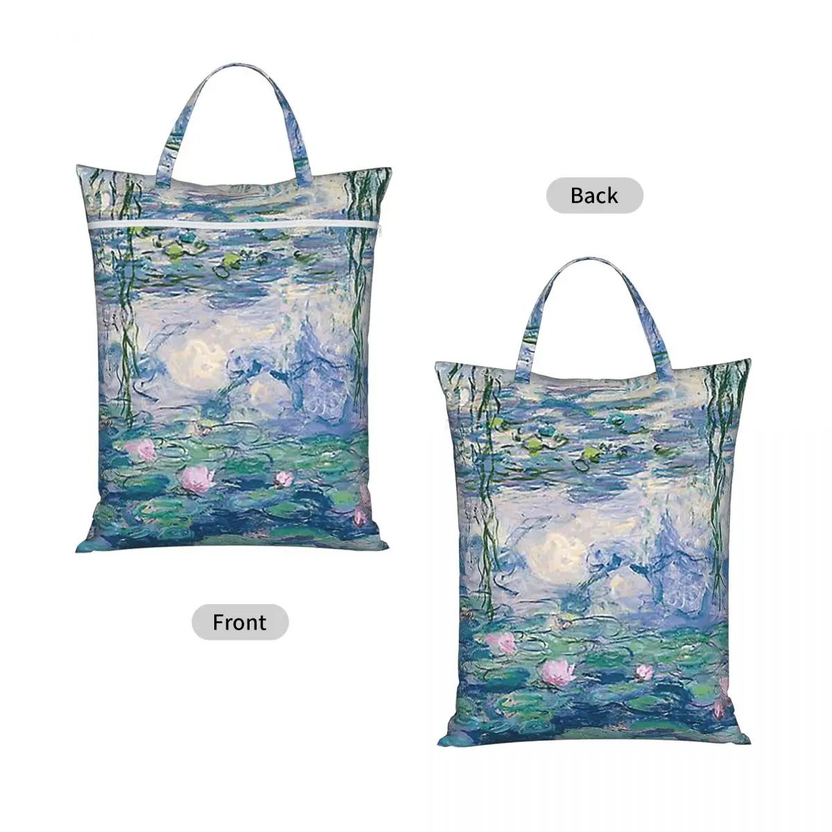Water Lilies Claude Monet Fine A Laundry Collector Foldable Laundry Basket Large Storage Washing Basket Home Organizer