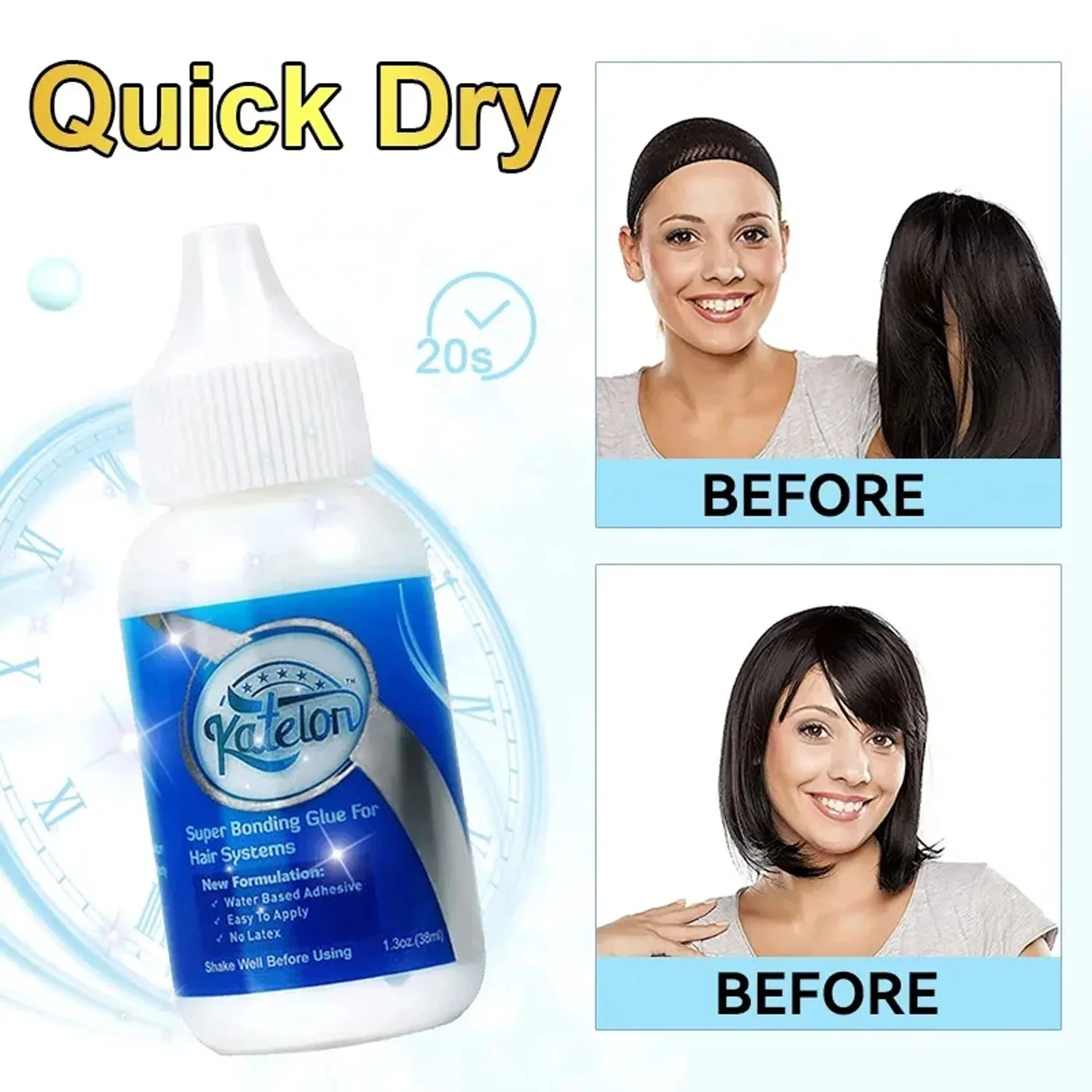 Spray de cola para peruca frontal, spray de fusão de renda para perucas, spray de fusão de renda, kit de cola de renda, kit de instalação de peruca