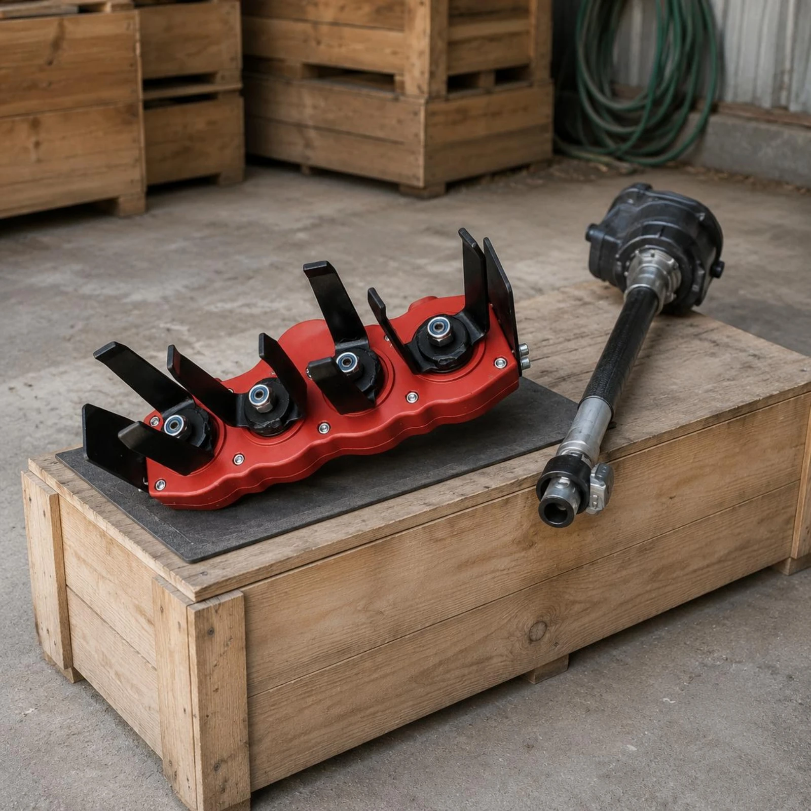 Gearbox Weeding Wheel High Effective Weeding Head Rotary Weeder Head Sturdy Metal Blades Farm Tool Anti-Damage Guard