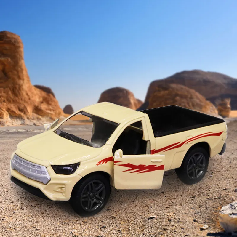 

Литая под давлением модель пикапа, модель автомобиля из сплава, пикап с отскоком, игрушка для мальчика