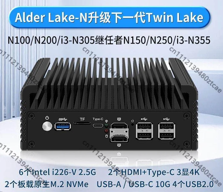 Low Power Mini Soft Router Host N100 N150 N305 N355 6 Port 2.5G Ethernet Multi Virtual Network System Small Server