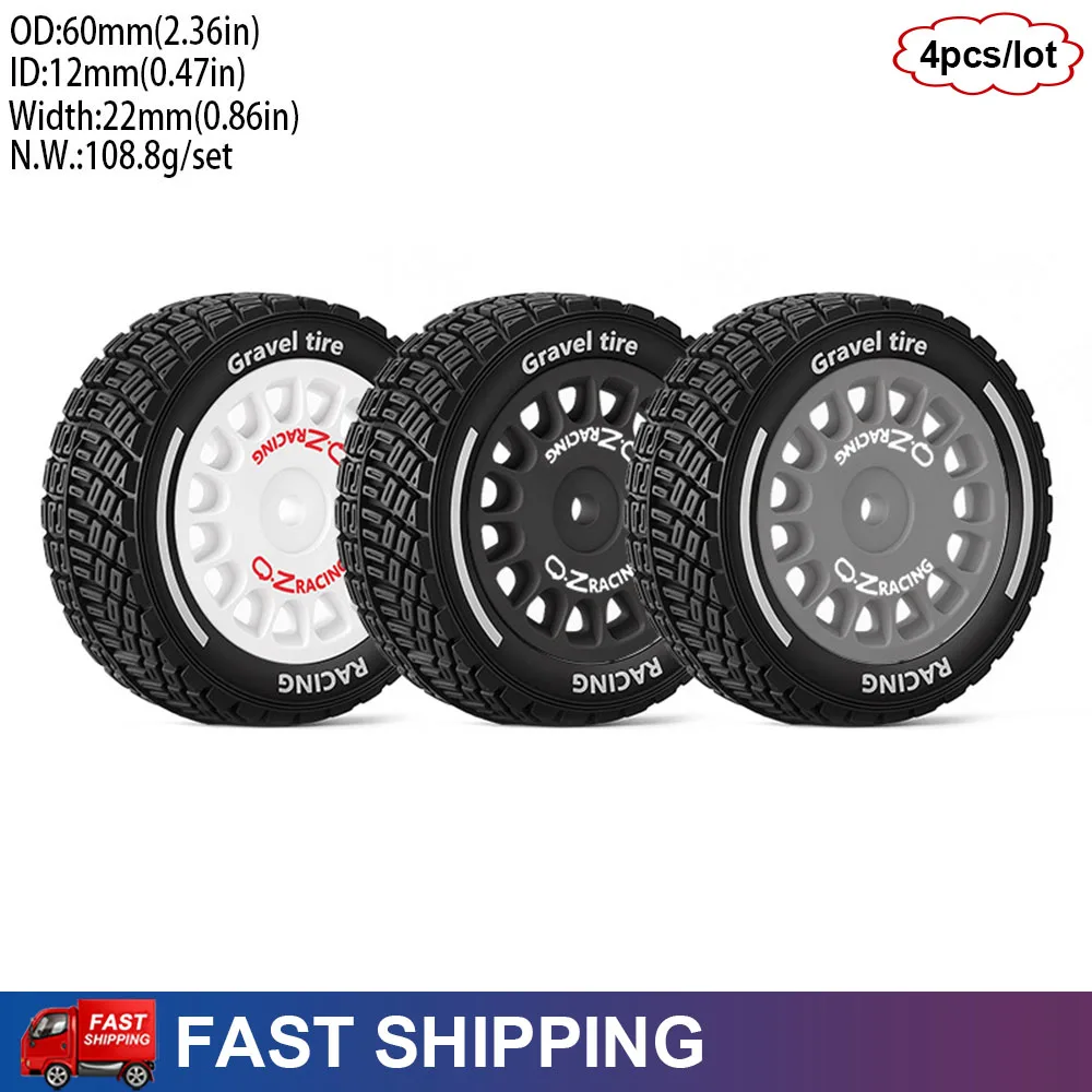 4PCS RC Car High Grip On-Road Rally Tires Wheels for 1/14 MJX 14301 14302 14303 14304 Upgrade Parts