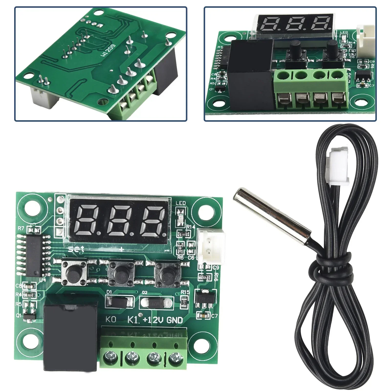 Digital Thermostat Temperature Waterproof Sensor -50 To 110° 0-110° 20A Relay Attract Current ≤ 65mA Digital Thermostat Control