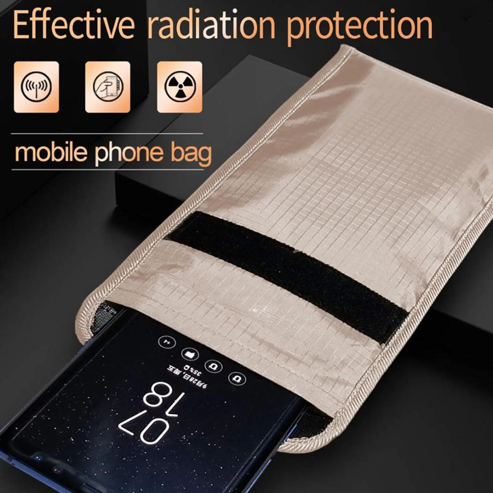 Faraday Pouch Cell Phone Gps Rfid Shielding Pouch Wallet Case Security Pouch Faraday Bag for Cell Phone up to 6.5 Inches
