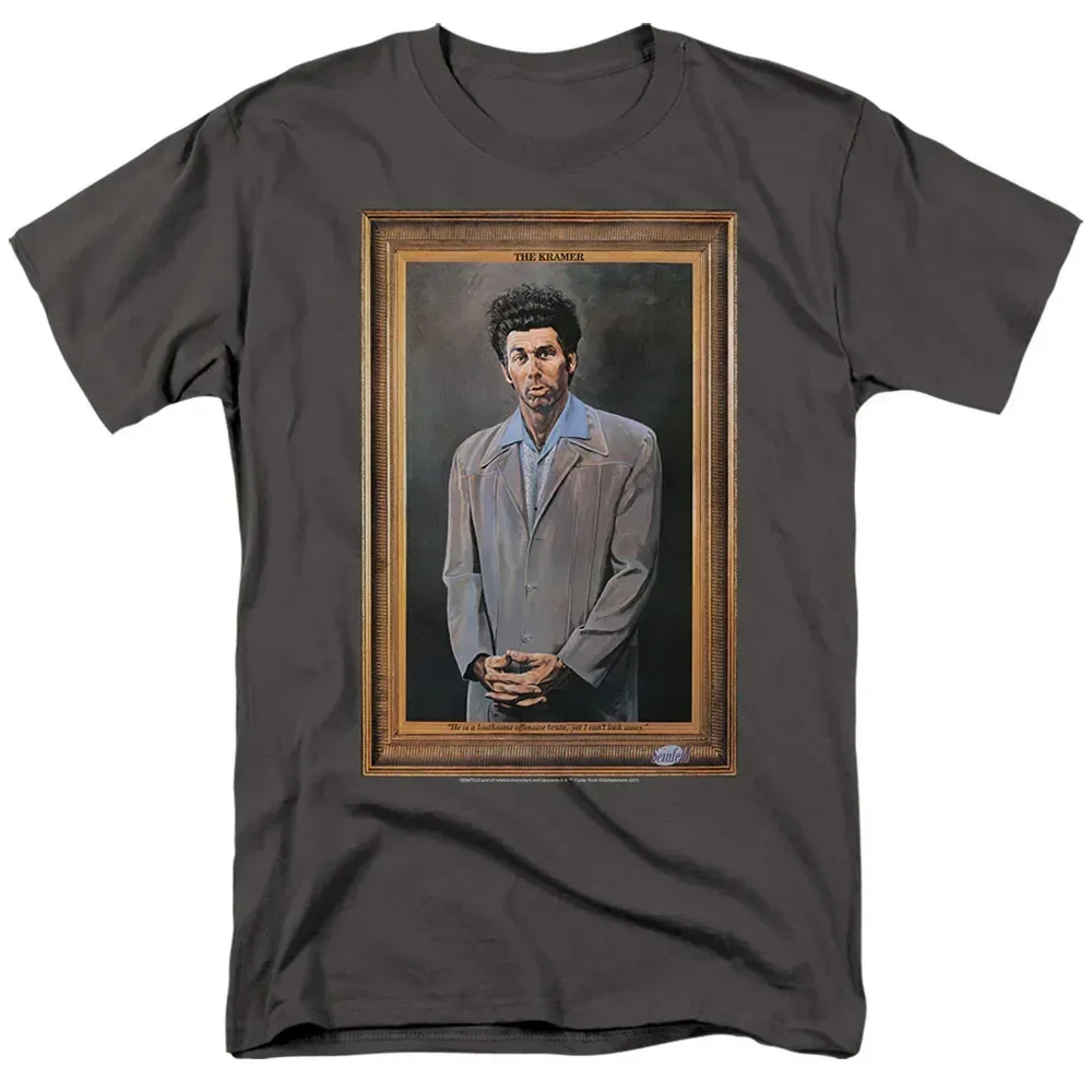 Seinfeld Kramer Portrait Mens T Shirt Charcoal