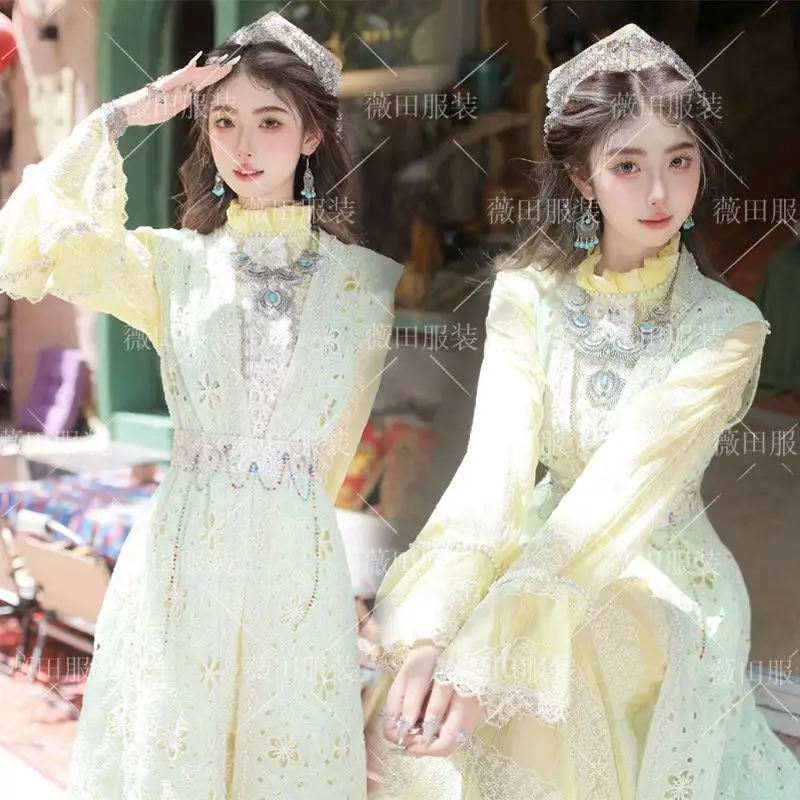 

New Uighur Features Girl Trip Shoot Clothing Ethnic Style Costumes Suit