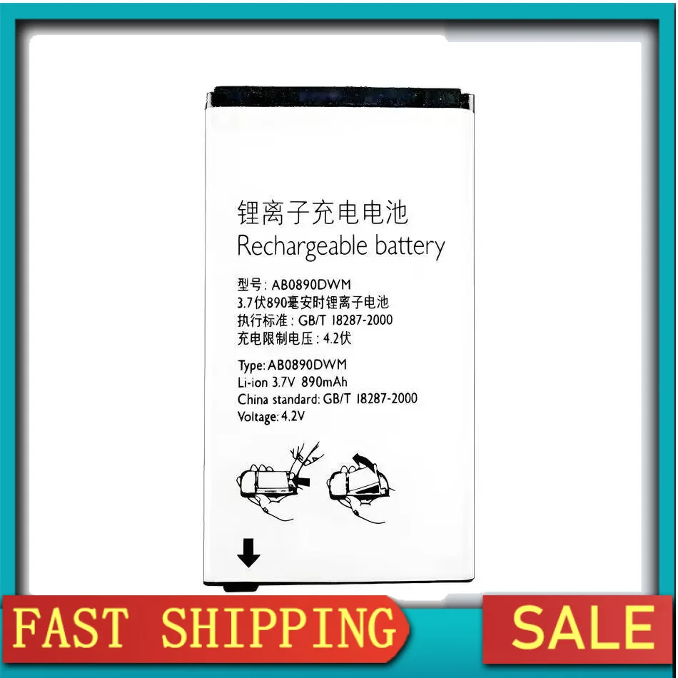 

For Philips Xenium X520 Premium Replacement High Compatibility AB0890AWM 890Mah Mobile Phone Battery