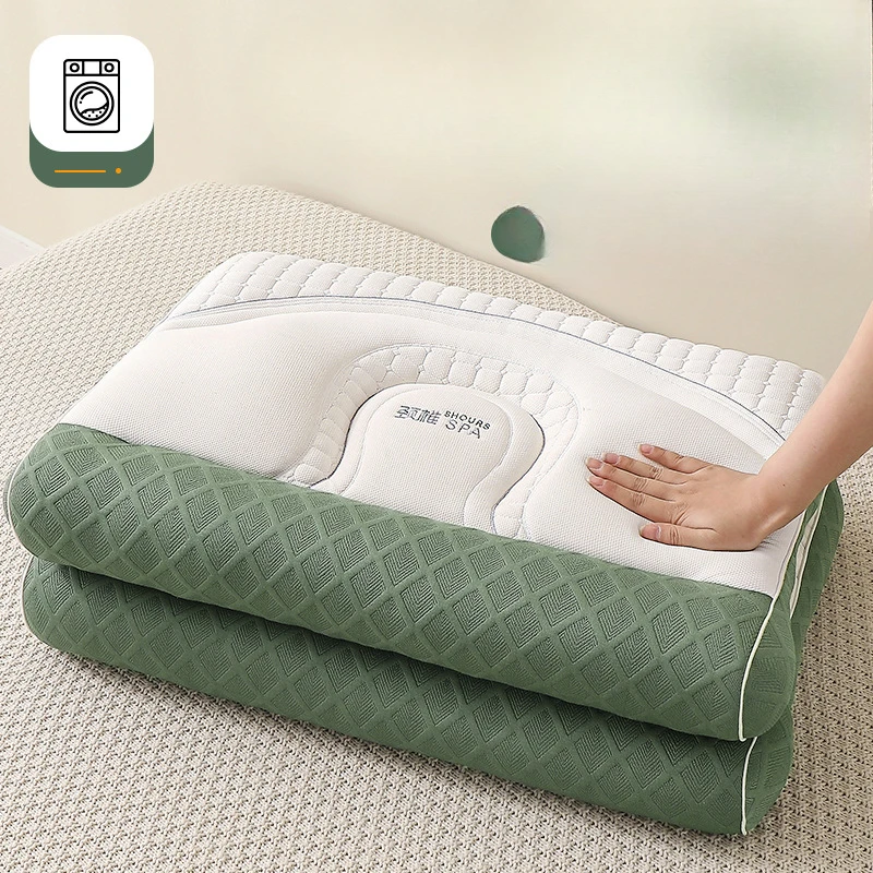 

High end household pillow core with soft silk and smooth neck protection pillow to aid sleep