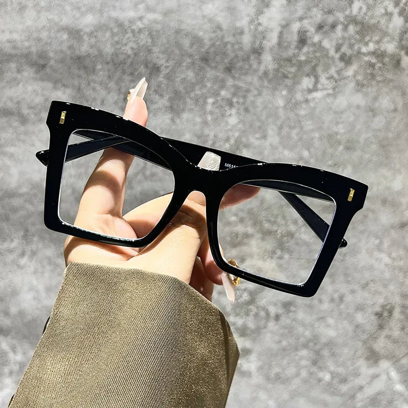 إطار كبير نظارات للقراءة كلاسيكي أسود مربع حجب الضوء الأزرق الكمبيوتر طول النظر الشيخوخي نظارات حملق + 1.0... + 4.0 للجنسين