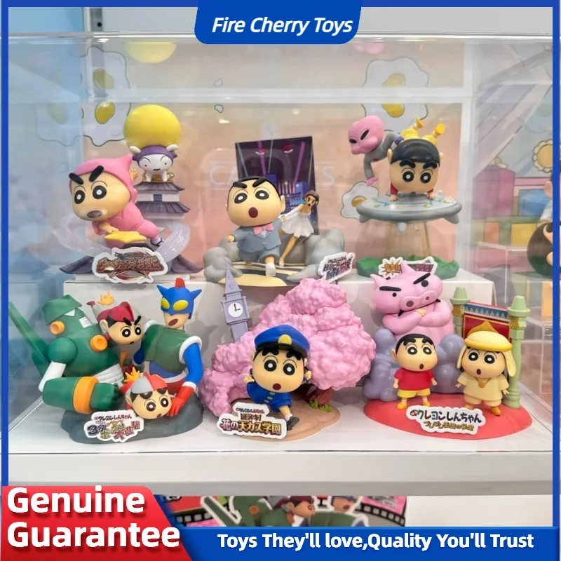 

Подлинный стиль, 52 игрушки, карандаш Шин-Чан, классическая серия «Моменты фильма», слепая коробка, милая коллекция фигурок, украшение для рабочего стола, мода