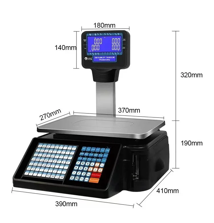 

Электронные цифровые весы, двойной дисплей, печать чеков, кассовый аппарат, розничная торговля