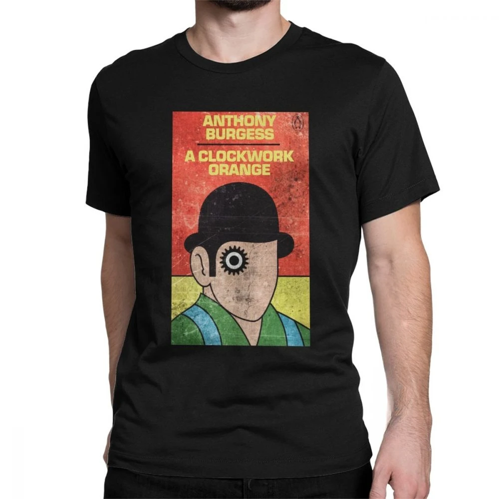 Men Cotton T-Shirts Kubrick Alex Burgess Droogs Anthony Milk Movie Short Sleeve Tees Adult Fashion A Clockwork Orange T Shirts