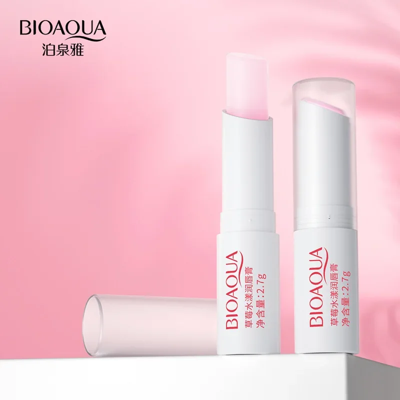 BIOAQUA Natural Aloe Moisturizing Lip Balm Colorless Refine Repair Lip Wrinkles for Woman Winter Lip Care 1 Pcs