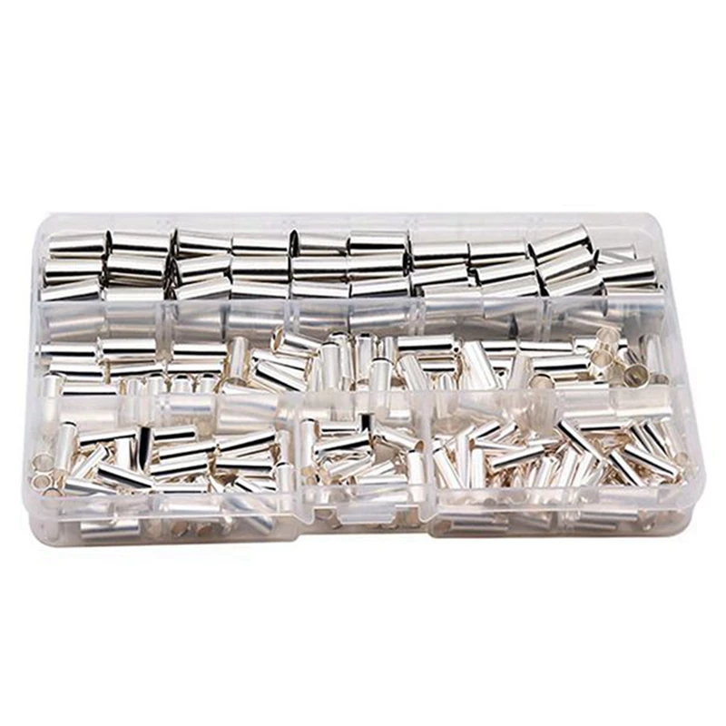 480PCS Wire Copper Crimp Fitting Ferrules,AWG 4,6,8,10 Non Insulated Cable Housing Ferrule Pin Cord End Terminal Kit