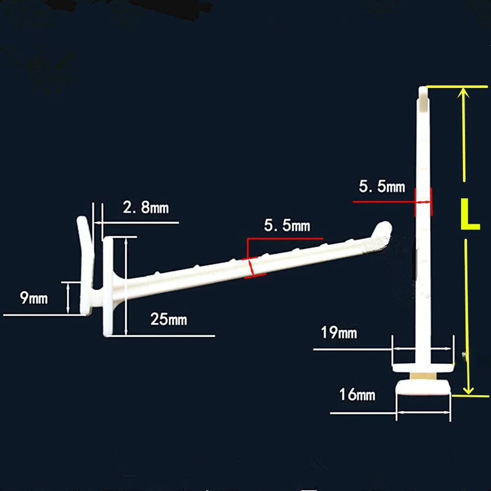 Plastic Supermarkt Opbergplank Display Hanghaken Rekaccessoires Papierbord 1 Pack
